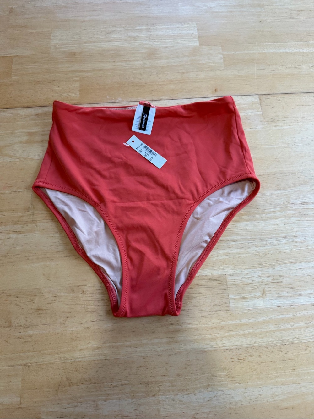 Madewell High-Waist Bikini Bottoms in Red